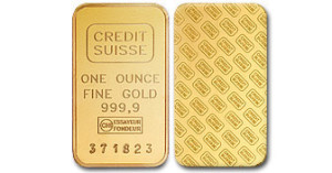 Credit Suisse gold bar
